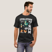 Trex Evolution des T-Rex Dinosaurier Hühner Gag F T-Shirt (Vorne ganz)