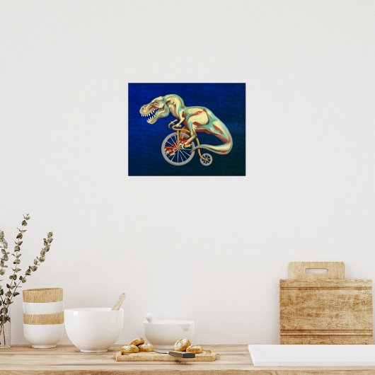 TRex Fahrrad Poster (Küche)
