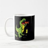 Trex frisst Bunny Lustiger Ostern Dinosaurier Lieb Kaffeetasse (Links)