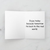 Trex in Cap and Gown Holding Diploma Karte (Innenseite)