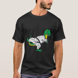 Trex Karate Taekwondo Black Belt Funny Dinosaur Ma T-Shirt