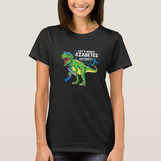 Trex Lasse Diabetes ausscheiden Dinosaurier Diabet T-Shirt (Vorderseite)
