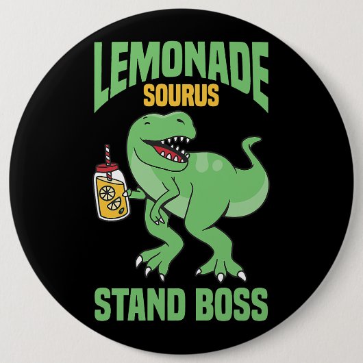 TRex Lemonade Stand Boss Kids Lemon Squad Button (Vorderseite)