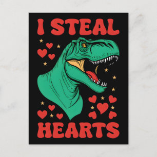 Trex liebt herzraubende Dinosaurier Valentinstag T Feiertagspostkarte