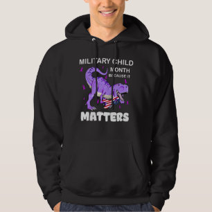 Trex Lila für militärische Kinder, weil es passt Hoodie
