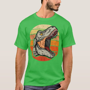 Trex mit bedrücktem Retro-Sonnenuntergang T-Shirt