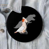 TRex Moluccan Cockatoo Shadow Dinosaurier Bird Lov Button (Beispiel)