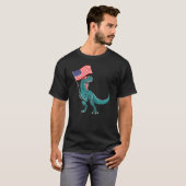 Trex Popsicle Usa Flag 4. Juli Dinosaur T-Shirt (Vorne ganz)