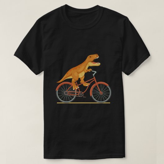 TRex Reiten Ein Bike Funny Trex Dinosaur Fahrradre T-Shirt (Design vorne)