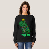 Trex Rex Funny Niedlich Retro Weihnachtsfest Sweatshirt (Vorne ganz)