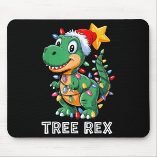 Trex Rex Funny Xmas T Rex Christmas Dinosaur Boys Mousepad