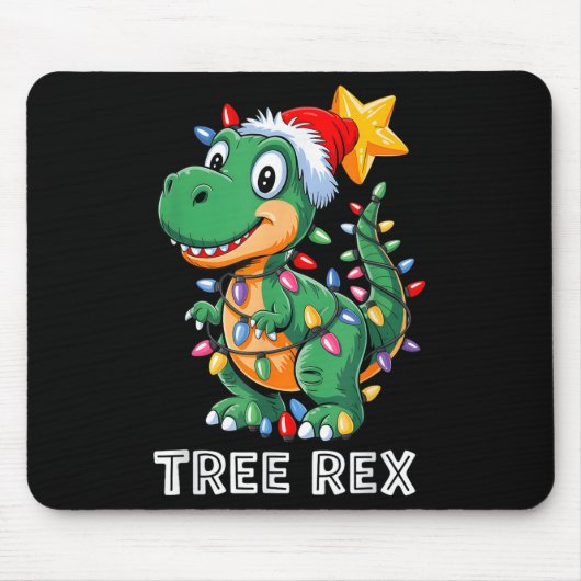 Trex Rex Funny Xmas T Rex Christmas Dinosaur Boys Mousepad (Vorne)