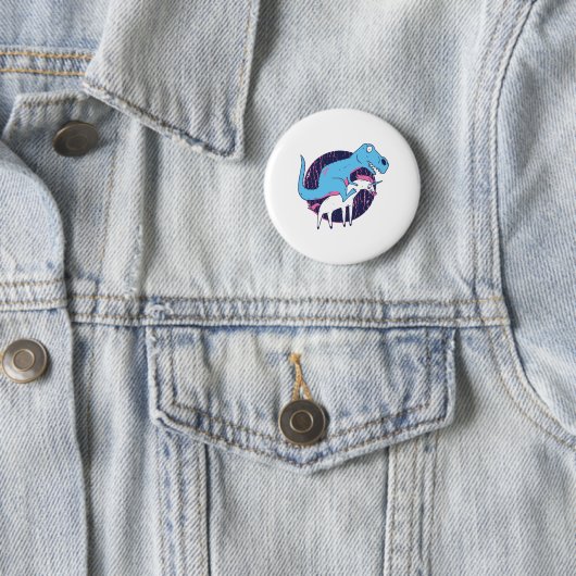 Trex Riding Unicorn Button (Beispiel)
