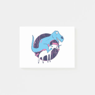 Trex Riding Unicorn Post-it Klebezettel