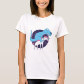 Trex Riding Unicorn T-Shirt (Vorderseite)