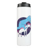 Trex Riding Unicorn Thermosbecher (Vorderseite)