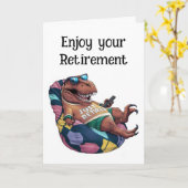 Trex sitzend im Bohnensessel mit abgelegener Kontr Karte (Gelbe Blume)