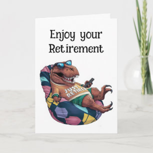 Trex sitzend im Bohnensessel mit abgelegener Kontr Karte