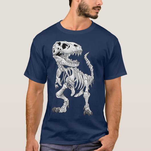 TRex Skeleton Dino Knochen Paläontologe Fossil T-Shirt (Vorderseite)