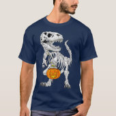 TRex skeleton Halloween costume Dinosaur Pumpkin T-Shirt (Vorderseite)