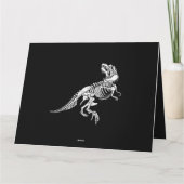 TRex Skeleton Lazy Halloween Kostüm Cool Dinosauri Karte (Rückseite)
