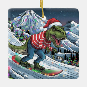 TRex Snowboard in den psychedelischen Farben Keramikornament