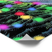 TRex Snowboard in den psychedelischen Farben Poster (Ecke)