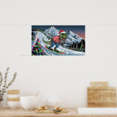 TRex Snowboard in den psychedelischen Farben Poster (Küche)