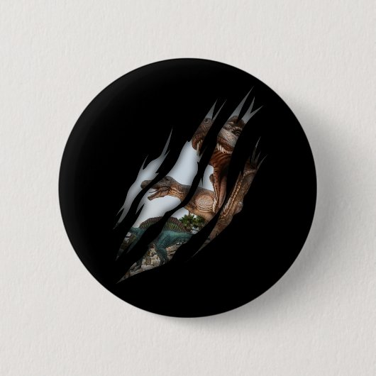 Trex Spinosaurus Torn Claw Dino Lover Button (Vorderseite)
