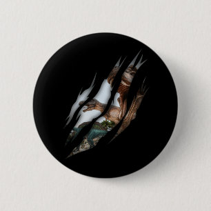 Trex Spinosaurus Torn Claw Dino Lover Button