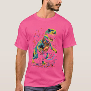Trex Springseil Springen Lustiger Dinosaurier Fitn T-Shirt