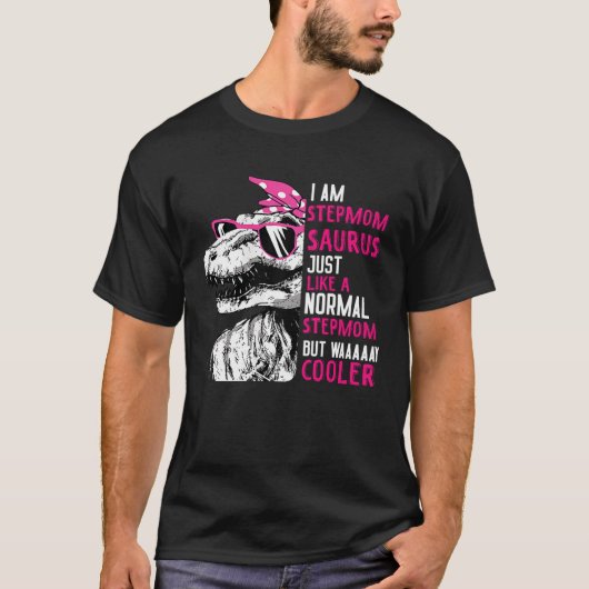 TRex Stepmomsaurus Cool Pink Dinosaurier Stepama M T-Shirt (Vorderseite)