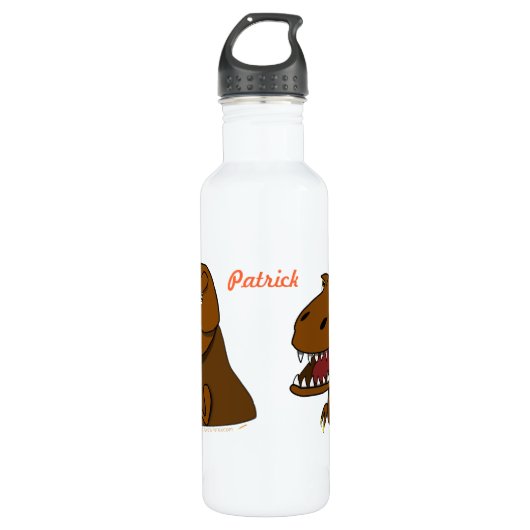 Trex Tyrannosaurus Rex Dinosaurier-personalisierte Edelstahlflasche (Vorderseite)