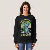 Trex Unicorn Inspiriert Eiskremhorn verwandt Sweatshirt (Vorne ganz)