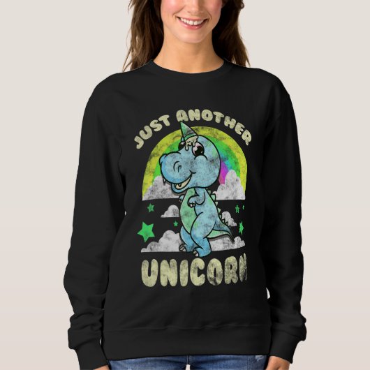 Trex Unicorn Inspiriert Eiskremhorn verwandt Sweatshirt (Vorderseite)