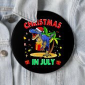 TRex Weihnachten im Juli Dinosaurier für Jungen Ki Button (Beispiel)