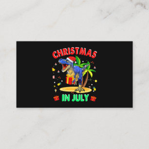TRex Weihnachten im Juli Dinosaurier für Jungen Ki Visitenkarte