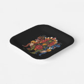 TRexgiving T-Rex Happy Thanksgiving Dinosaurier Pappteller (Gewinkelt)