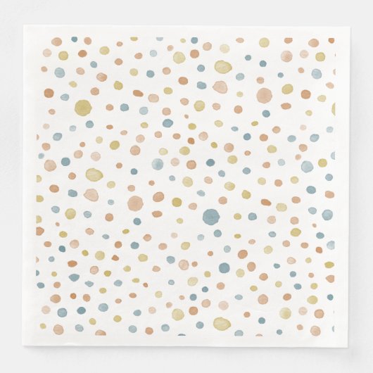 Trey Confetti Wasserfarbe Dots Papier Napkin Serviette (Vorderseite)