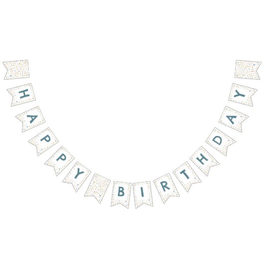 Trey Confetti Watercolor Dots Bunting Flag Wimpelkette (Alle)