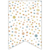 Trey Confetti Watercolor Dots Bunting Flag Wimpelkette (Erste Fahne)