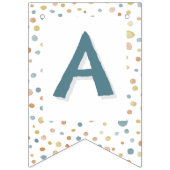 Trey Confetti Watercolor Dots Bunting Flag Wimpelkette (Dritte Fahne)