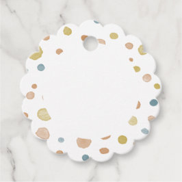 Trey Confetti Watercolor Dots Favor Tags Geschenkanhänger
