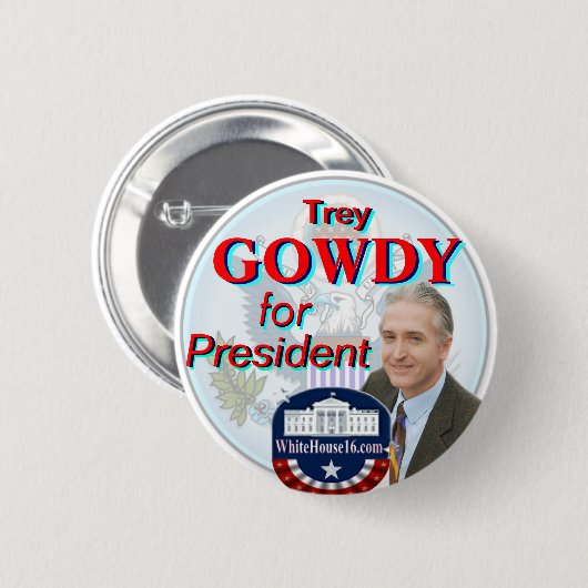 Trey Gowdy für Präsidenten Great Seal Button (Vorne & Hinten)