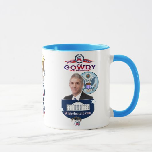 Trey Gowdy für Präsidenten Ringer Mug Tasse (Rechts)