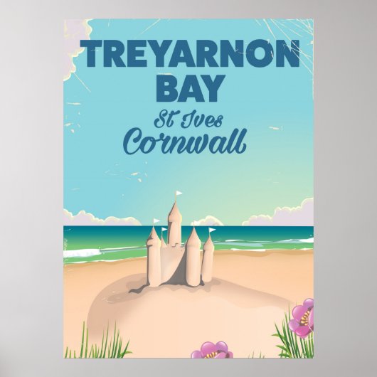 Treyarnon Bay, Reiseplakat Cornwall Poster (Vorne)