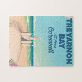 Treyarnon Bay, Reiseplakat Cornwall Puzzle (Horizontal)