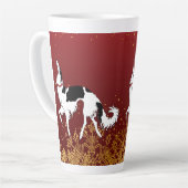 Tri Ballet Borzoi Holiday Tasse (Linke Ecke)
