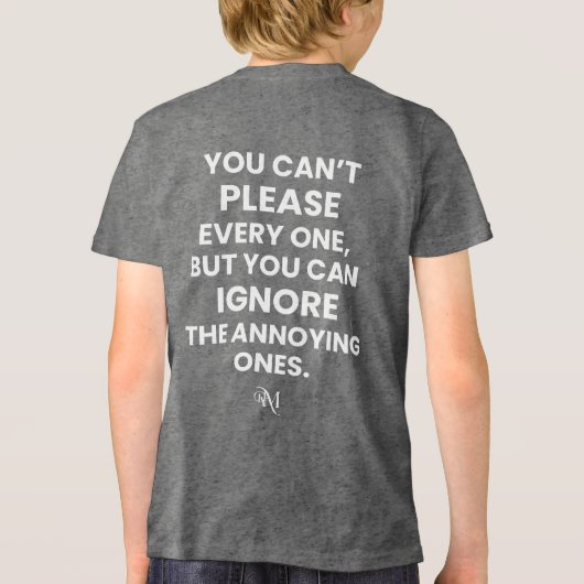 Tri-Blend-Shirt : Kann nicht jeden (grau) bitten Tri-Blend Shirt (Rückseite)