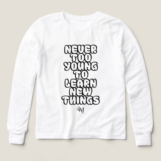 Tri-Blend Shirt : Niemals zu jung (weiß) (Design Vorderseite)